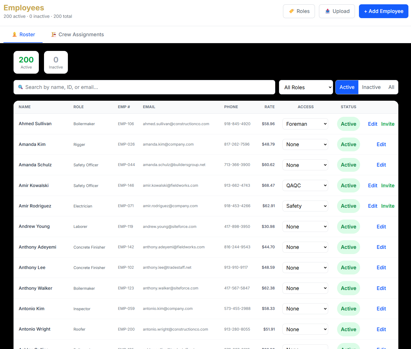 Crew & Employee Management