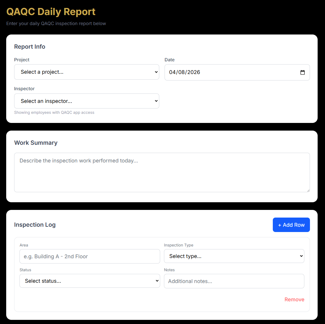 QAQC Reports